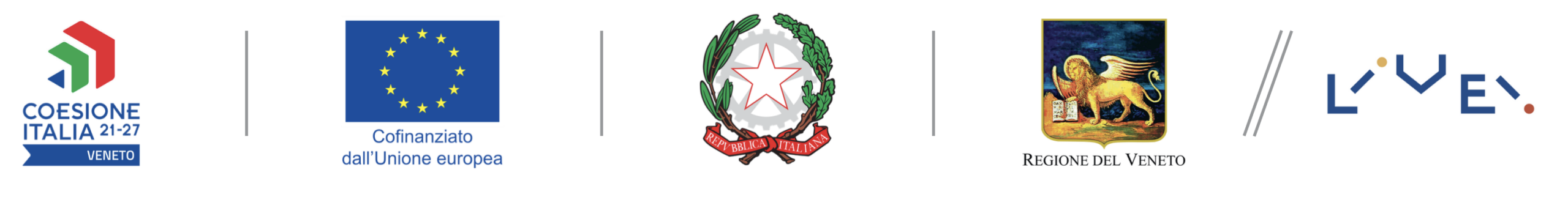 Loghi istituzionali del progetto Veneto FESR